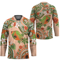 Hawaii Papaya Hockey Jersey Cute Cosplay Humuhumu Fish Plumeria Waves