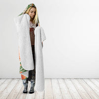 Hawaii Papaya Hooded Blanket Cute Cosplay Humuhumu Fish Plumeria Waves