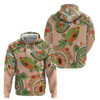 Hawaii Papaya Hoodie Cute Cosplay Humuhumu Fish Plumeria Waves