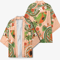 Hawaii Papaya Kimono Cute Cosplay Humuhumu Fish Plumeria Waves