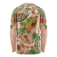 Hawaii Papaya Long Sleeve Shirt Cute Cosplay Humuhumu Fish Plumeria Waves
