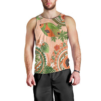 Hawaii Papaya Men Tank Top Cute Cosplay Humuhumu Fish Plumeria Waves