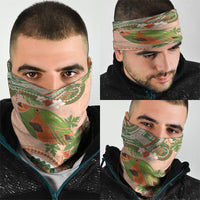 Hawaii Papaya Neck Gaiter Cute Cosplay Humuhumu Fish Plumeria Waves