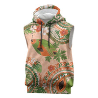 Hawaii Papaya Sleeveless Hoodie Cute Cosplay Humuhumu Fish Plumeria Waves
