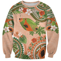 Hawaii Papaya Sweatshirt Cute Cosplay Humuhumu Fish Plumeria Waves
