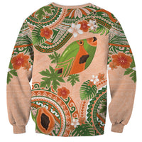 Hawaii Papaya Sweatshirt Cute Cosplay Humuhumu Fish Plumeria Waves