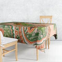 Hawaii Papaya Tablecloth Cute Cosplay Humuhumu Fish Plumeria Waves