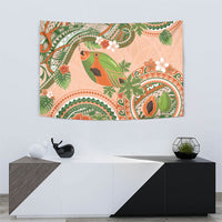 Hawaii Papaya Tapestry Cute Cosplay Humuhumu Fish Plumeria Waves