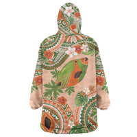 Hawaii Papaya Wearable Blanket Hoodie Cute Cosplay Humuhumu Fish Plumeria Waves