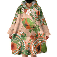 Hawaii Papaya Wearable Blanket Hoodie Cute Cosplay Humuhumu Fish Plumeria Waves