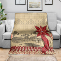 Tonga Language Week Blanket Tribal Cross Ngatu Floral Pattern