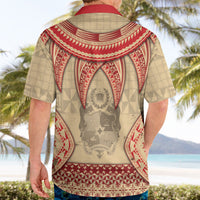 Tonga Language Week Hawaiian Shirt Tribal Cross Ngatu Floral Pattern
