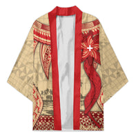Tonga Language Week Kimono Tribal Cross Ngatu Floral Pattern