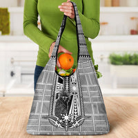 Mabuhay Philippines Festival Grocery Bag Philippine Eagle Sun Three Stars Barong Pattern