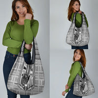 Mabuhay Philippines Festival Grocery Bag Philippine Eagle Sun Three Stars Barong Pattern