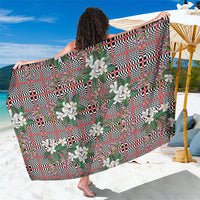 Red Binakol Motifs With Jasminum Sambac Sarong Mabuhay Philippines Festival
