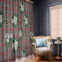 Red Binakol Motifs With Jasminum Sambac Window Curtain Mabuhay Philippines Festival