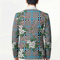 Blue Binakol Motifs With Jasminum Sambac Blazer Mabuhay Philippines Festival