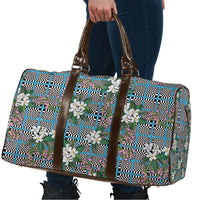 Blue Binakol Motifs With Jasminum Sambac Travel Bag Mabuhay Philippines Festival