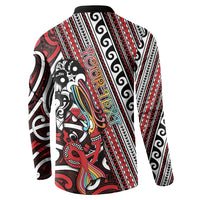 Personalised Maori Language Week Button Sweatshirt Ake Ake Ake Tribal Patterns