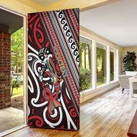Personalised Maori Language Week Door Cover Ake Ake Ake Tribal Patterns