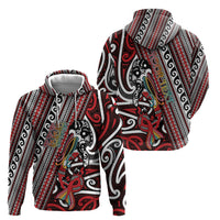 Personalised Maori Language Week Hoodie Ake Ake Ake Tribal Patterns