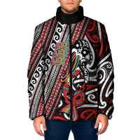 Personalised Maori Language Week Padded Jacket Ake Ake Ake Tribal Patterns