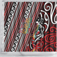 Maori Language Week Shower Curtain Ake Ake Ake Tribal Patterns