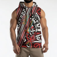 Personalised Maori Language Week Sleeveless Hoodie Ake Ake Ake Tribal Patterns