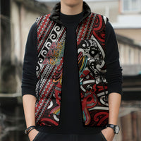 Personalised Maori Language Week Sleeveless Puffer Jacket Ake Ake Ake Tribal Patterns