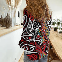 Personalised Maori Language Week Women Casual Shirt Ake Ake Ake Tribal Patterns