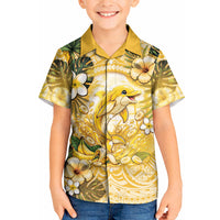 Hawaii Banana Dolphin Kid Hawaiian Shirt Cute Cosplay Naiʻa Fish Tribal Patterns