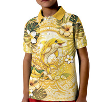 Hawaii Banana Dolphin Kid Polo Shirt Cute Cosplay Naiʻa Fish Tribal Patterns
