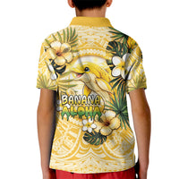Hawaii Banana Dolphin Kid Polo Shirt Cute Cosplay Naiʻa Fish Tribal Patterns