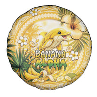 Hawaii Banana Dolphin Spare Tire Cover Cute Cosplay Naiʻa Fish Tribal Patterns