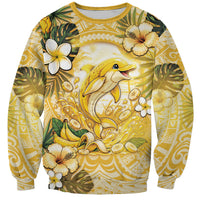 Hawaii Banana Dolphin Sweatshirt Cute Cosplay Naiʻa Fish Tribal Patterns