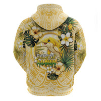 Hawaii Banana Dolphin Zip Hoodie Cute Cosplay Naiʻa Fish Tribal Patterns
