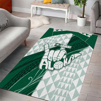 Hawaii Volleyball Area Rug Shaka Aloha Hand
