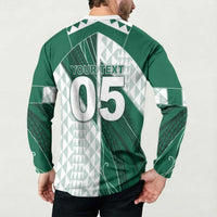 Custom Hawaii Volleyball Button Sweatshirt Shaka Aloha Hand DT05 - Polynesian Pride