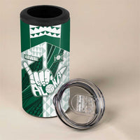 Custom Hawaii Volleyball 4 in 1 Can Cooler Tumbler Shaka Aloha Hand