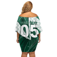 Custom Hawaii Volleyball Family Matching Off Shoulder Short Dress and Hawaiian Shirt Shaka Aloha Hand