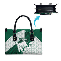 Hawaii Volleyball Leather Bag Shaka Aloha Hand