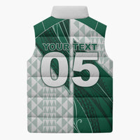 Custom Hawaii Volleyball Sleeveless Puffer Jacket Shaka Aloha Hand