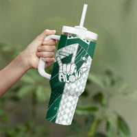 Custom Hawaii Volleyball Tumbler With Handle Shaka Aloha Hand
