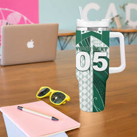 Custom Hawaii Volleyball Tumbler With Handle Shaka Aloha Hand