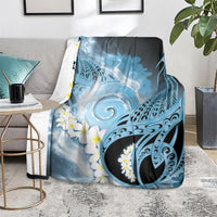 Piko Hawaiian Blanket Blue Galaxy Spiral Plumeria Tribal Patterns