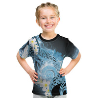 Piko Hawaiian Kid T Shirt Blue Galaxy Spiral Plumeria Tribal Patterns