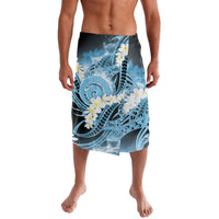 Piko Hawaiian Lavalava Blue Galaxy Spiral Plumeria Tribal Patterns