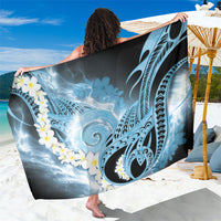 Piko Hawaiian Sarong Blue Galaxy Spiral Plumeria Tribal Patterns