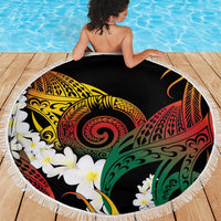 Piko Hawaiian Beach Blanket Gradient Spiral Plumeria Tribal Patterns